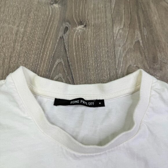 Rome Pays Off King Pleasure Mens White City Art Graphic Print T Shirt Size M - Picture 8 of 10